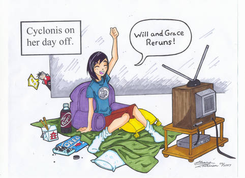 Cyclonis on her day off