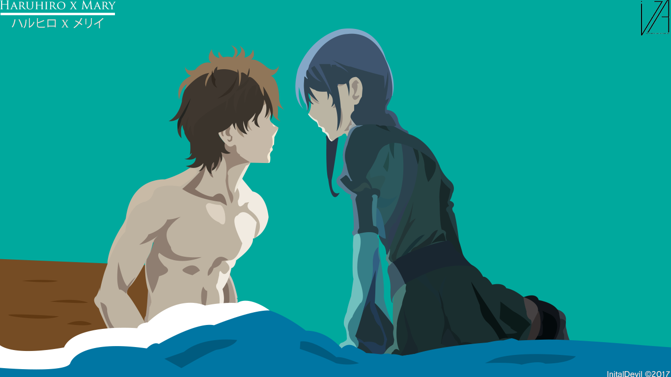 Haru X Mary Vector Minimalist by Inital Devil