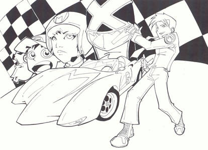 Speed Racer coloring picture