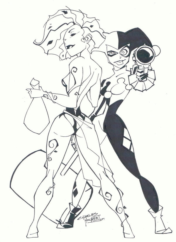 sketchy : Harley and Ivy