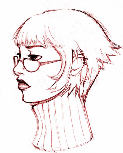 Chica pelo corto y de lentes. by Exanarkia on DeviantArt Chica pelo corto y de lentes. by Exanarkia on DeviantArt