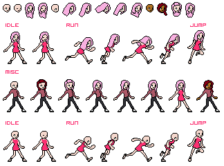 Amy rose spritesheet by jk0424 on DeviantArt