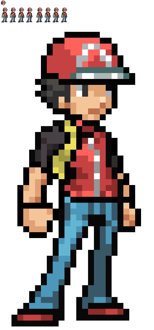 Pokemon Trainer Classic Red Sprite by Deadbeat99 on DeviantArt