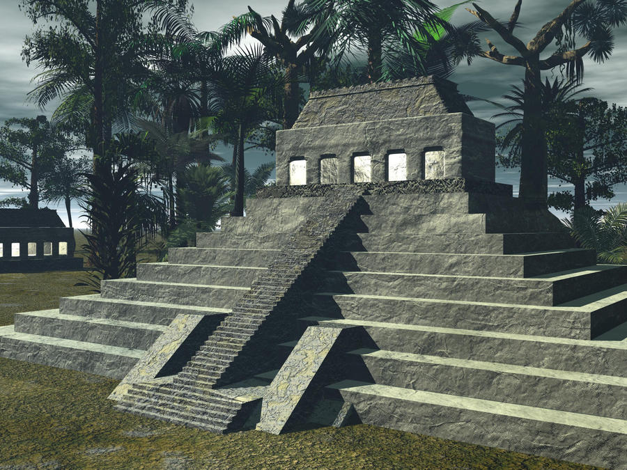 Maya Temple Model First render by PhotoGraphicdesign on DeviantArt