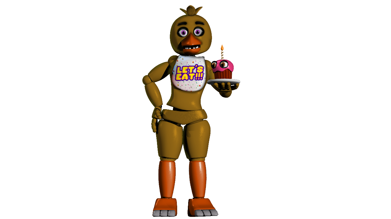 Withered Chica Character Render by TheUnbearable101 on DeviantArt