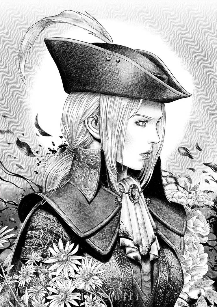 Bloodborne Lady Maria in ink