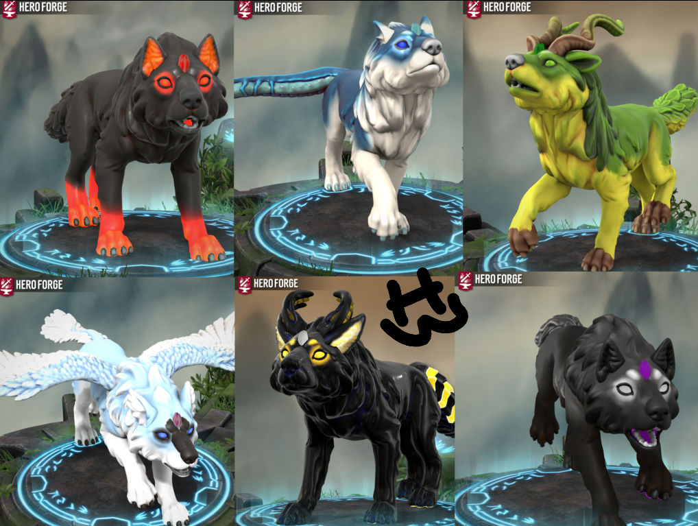 The Elemental Wolves Remastered by Wiluv on DeviantArt