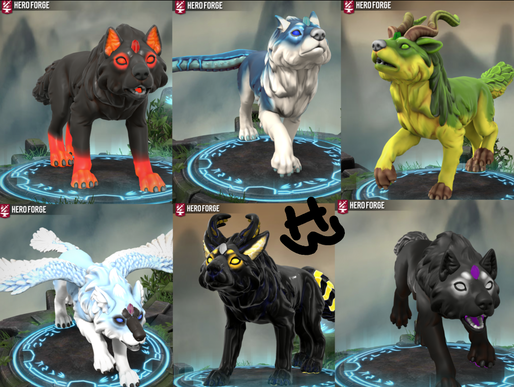 The Elemental Wolves Remastered by Wiluv on DeviantArt