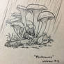 Mushrooms - Little Mouse - Inktober 2017 #4