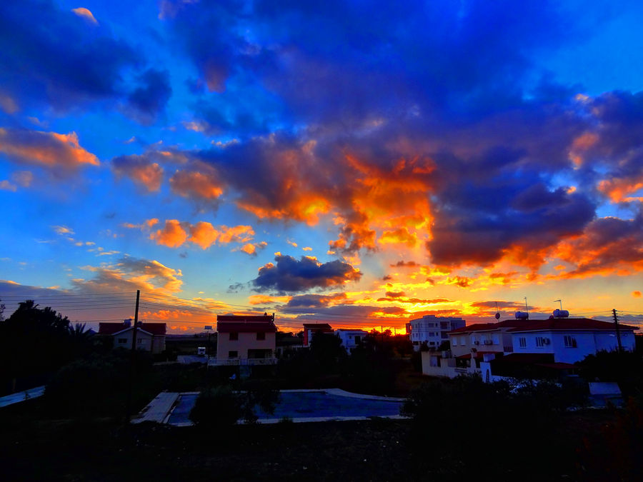 Cloudy Sunset in Cyprus -5- HDR