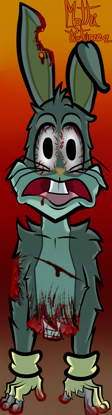 Bugs Bunny Zombie- Cartoon Zombies by Mathi-Cartoon on DeviantArt