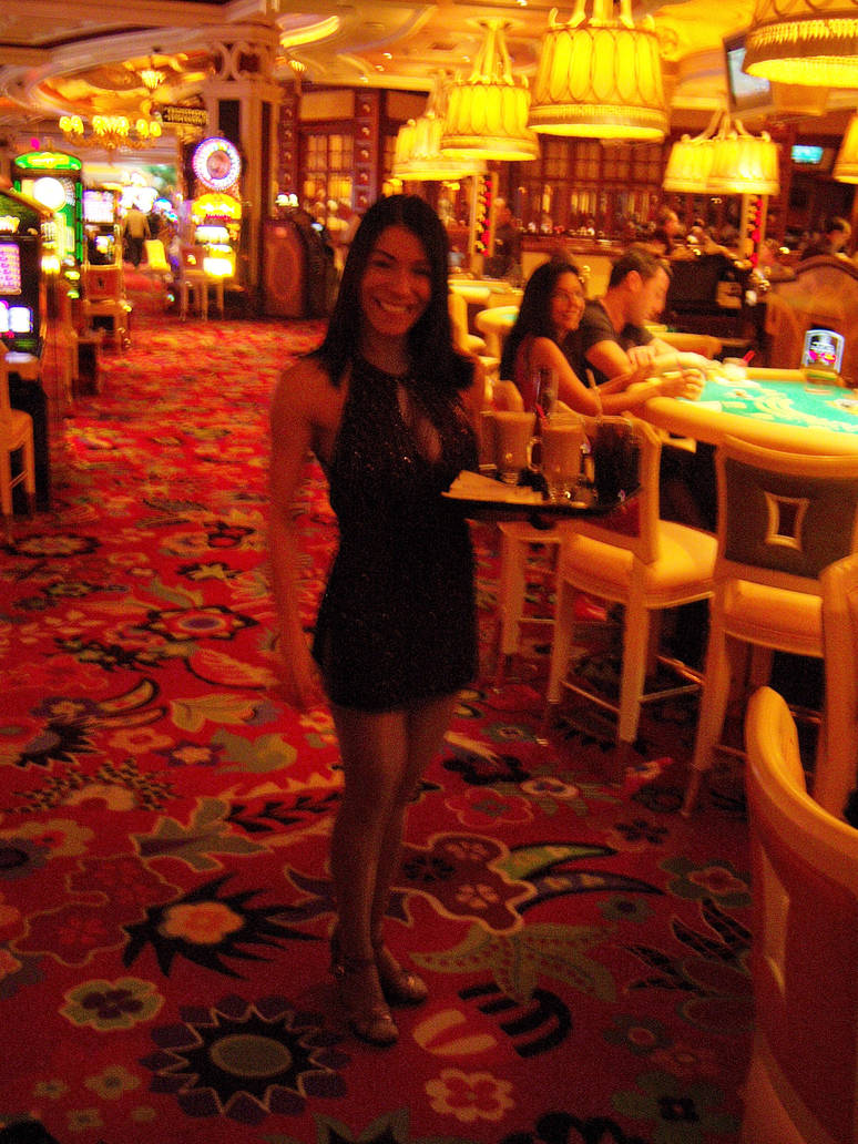 Cocktail Waitress At The Wynn In Las Vegas 2012 By