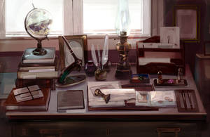 His writing desk