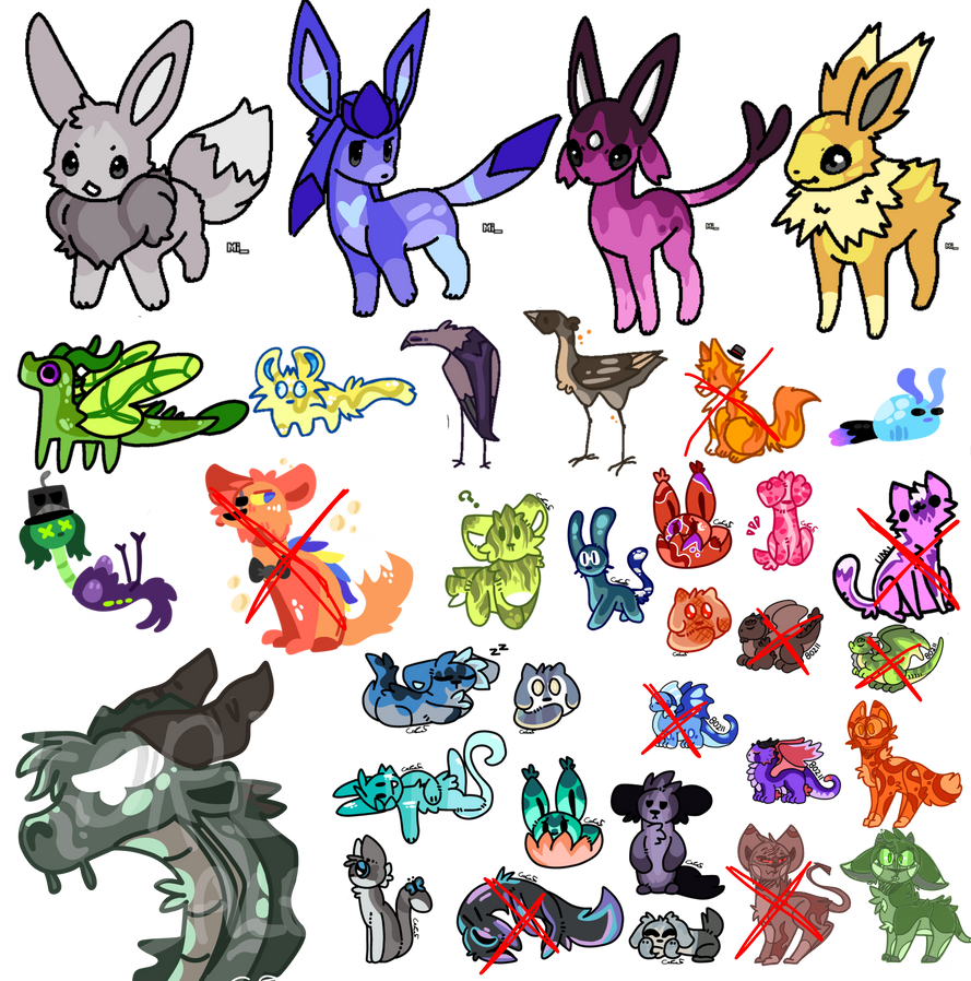 Leftover adopts!! (24/34 OPEN prices vary) by CalicoCreations5 on ...