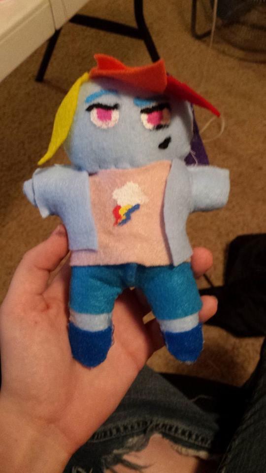 Rainbow Dash Felt Doll