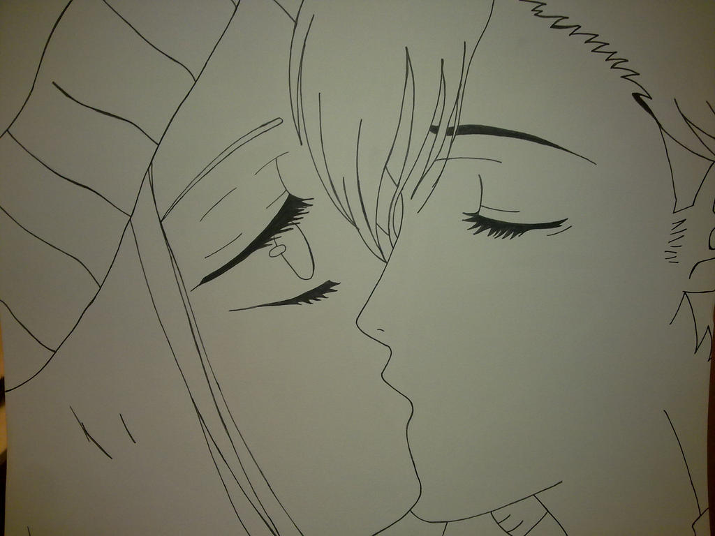 say i love you - kiss uncolored by Anime-831 on DeviantArt