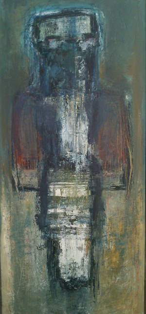 Totem II (2014) 50x100 oil canvas