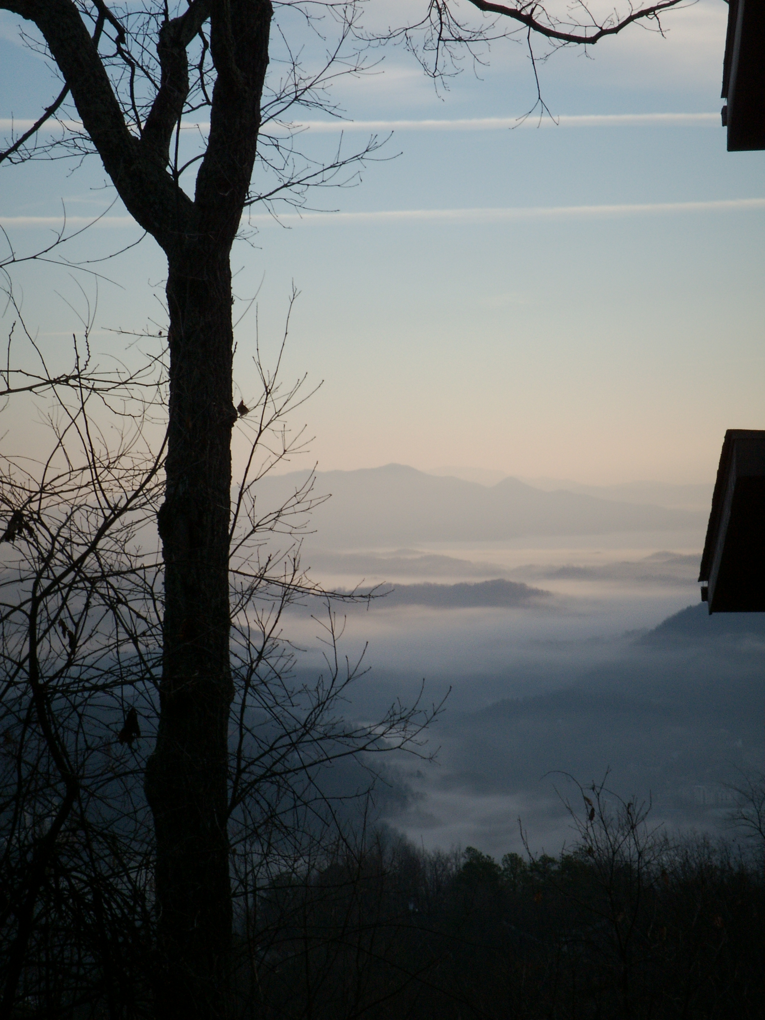 mountains in the morning