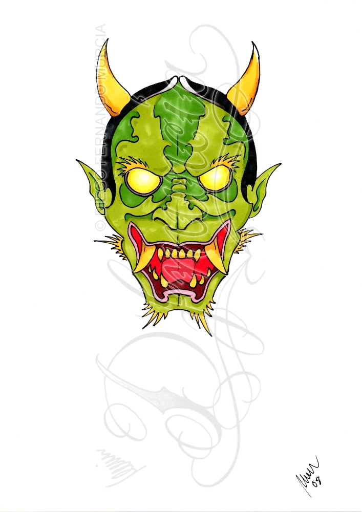 Barbed hannya -coloured-