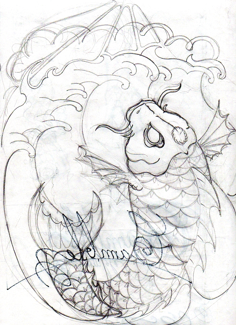 Evil koi fish -sketch- by dfmurcia on DeviantArt
