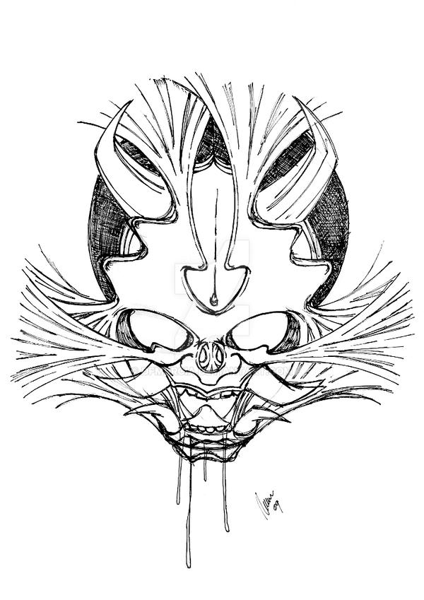 Hannya inside 3 -sketch-