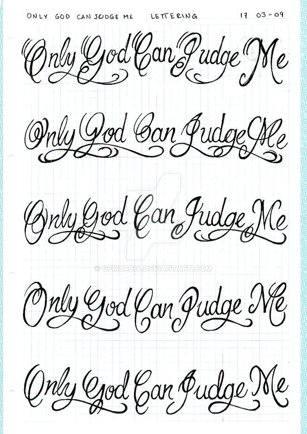 ONLY GOD... lettering