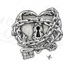 Heart lock and key