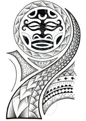 Polynesian 3/4 sleeve 02-A