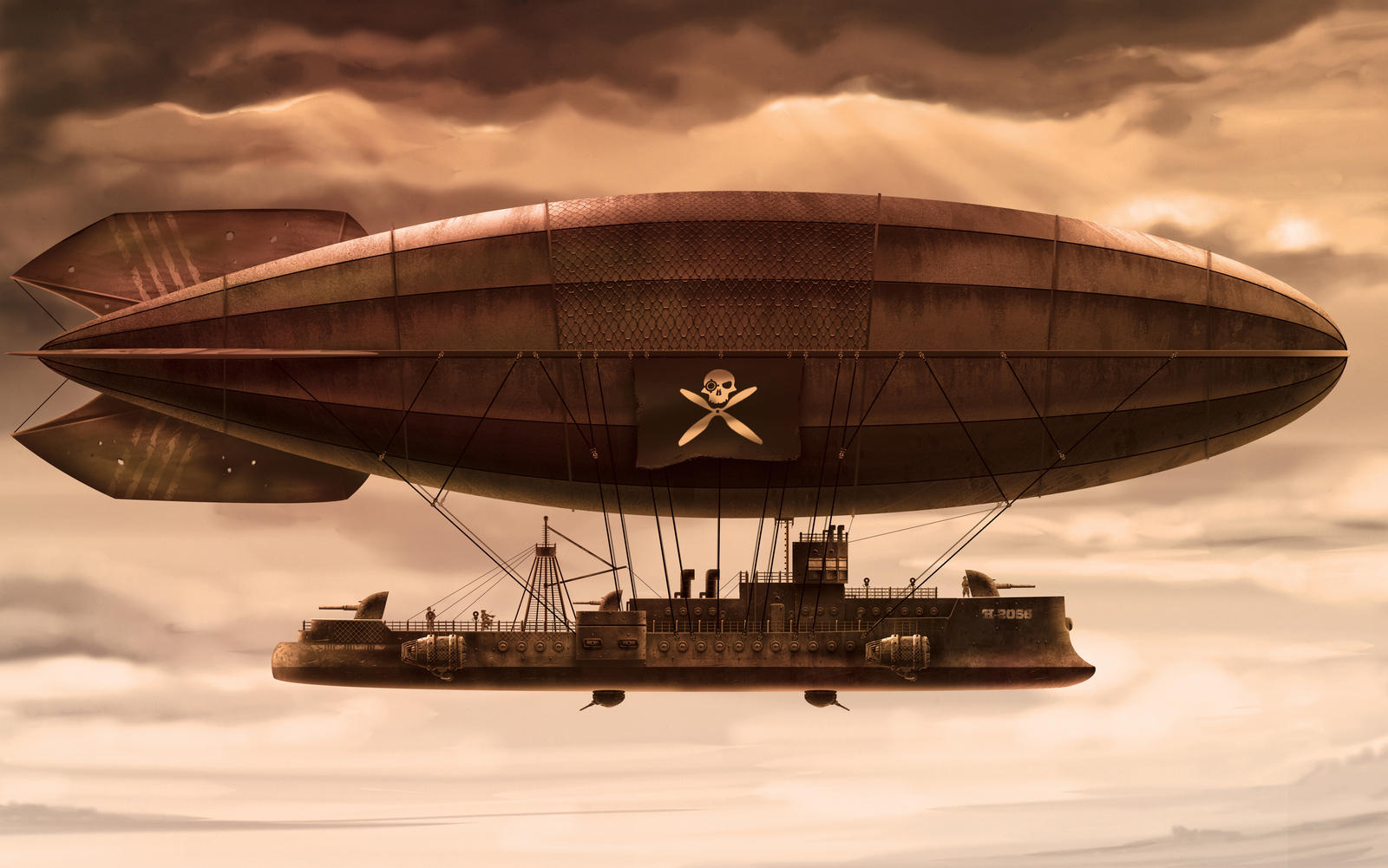 Atompunk Zeppelin Steampunk Zeppelin by Kimagu on DeviantArt