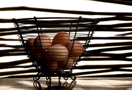 Eggs in basket