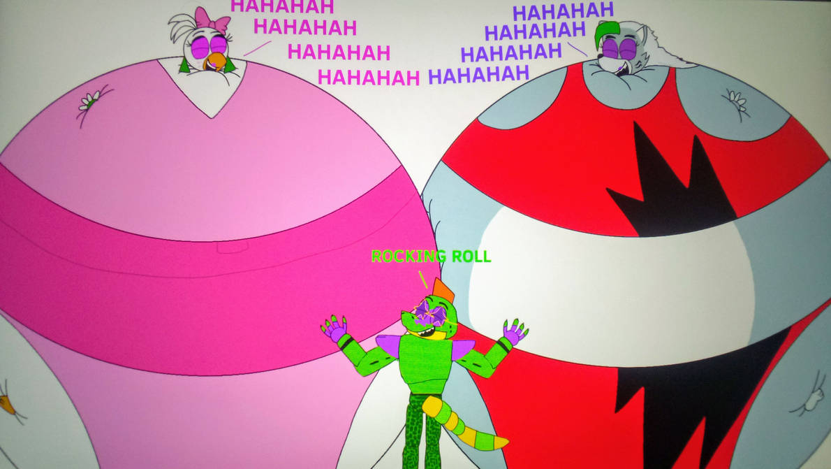 Hugging Shattered Roxy Monty hug Big Balloon Chica and Roxy by skyb2012 on DeviantArt