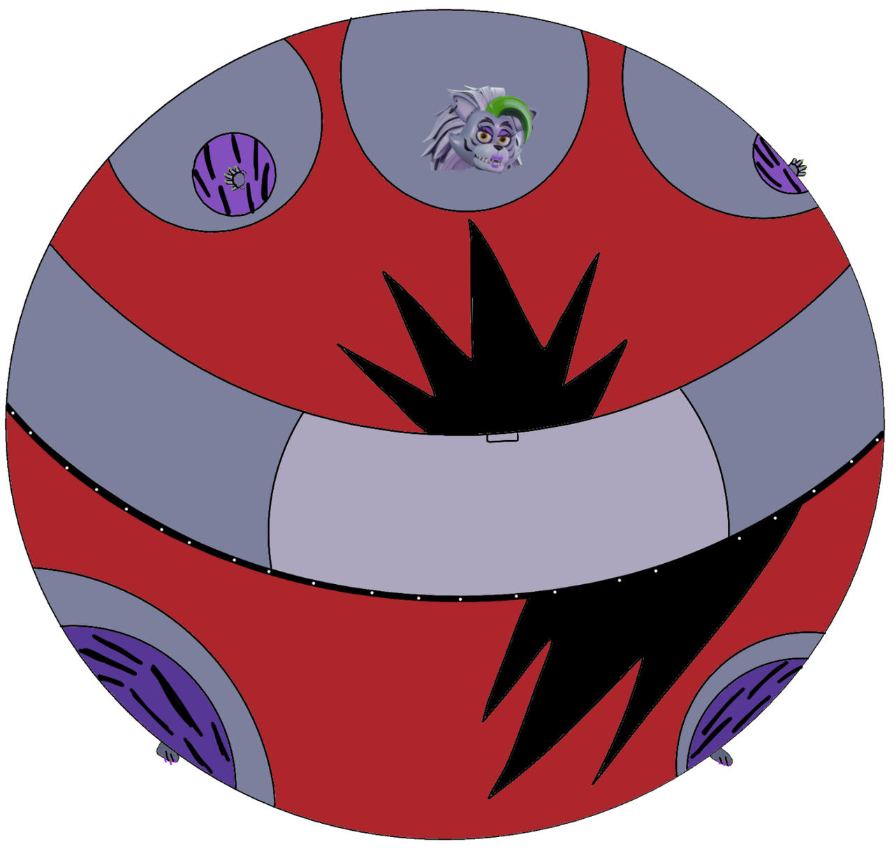 Spherically Inflated Roxanne Wolf by skyb2012 on DeviantArt