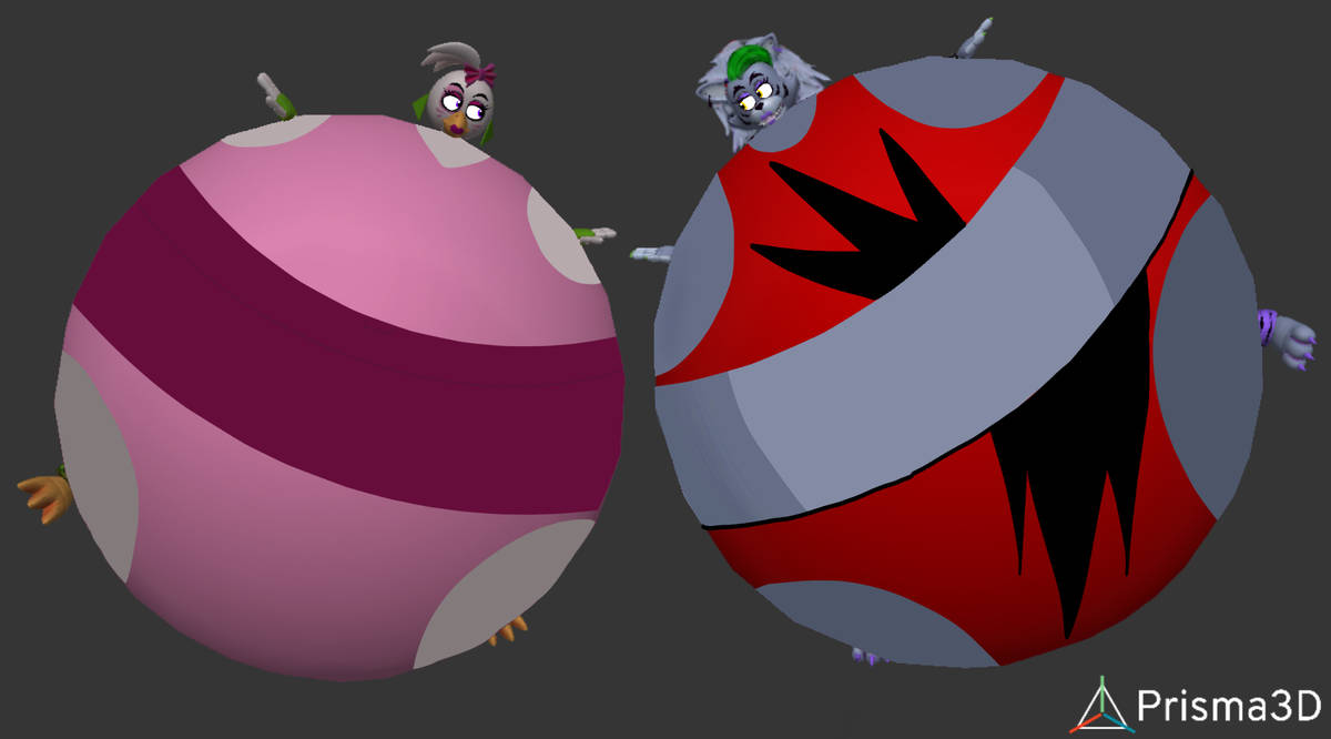 Glamrock Chica and Roxanne Wolf Blimp by skyb2012 on DeviantArt