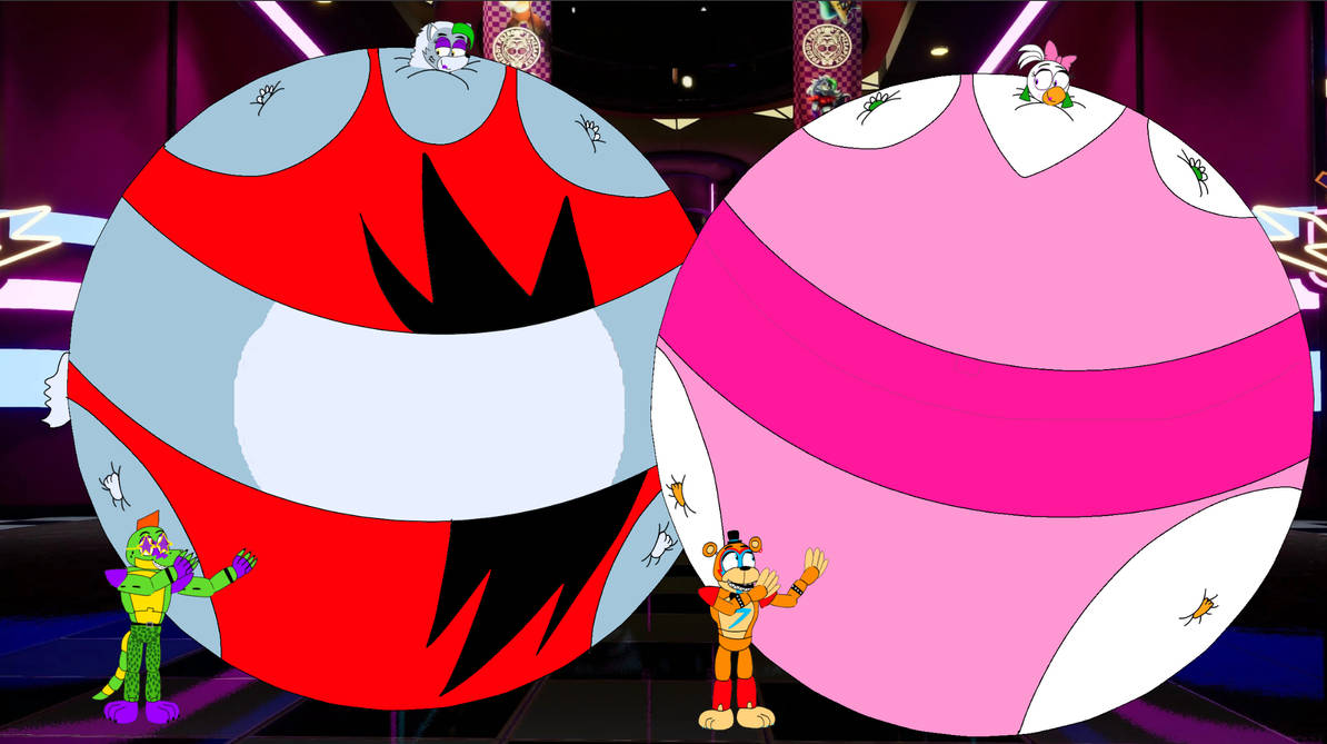 Freddy Monty Rolling Chica and Roxy Inflated by skyb2012 on DeviantArt