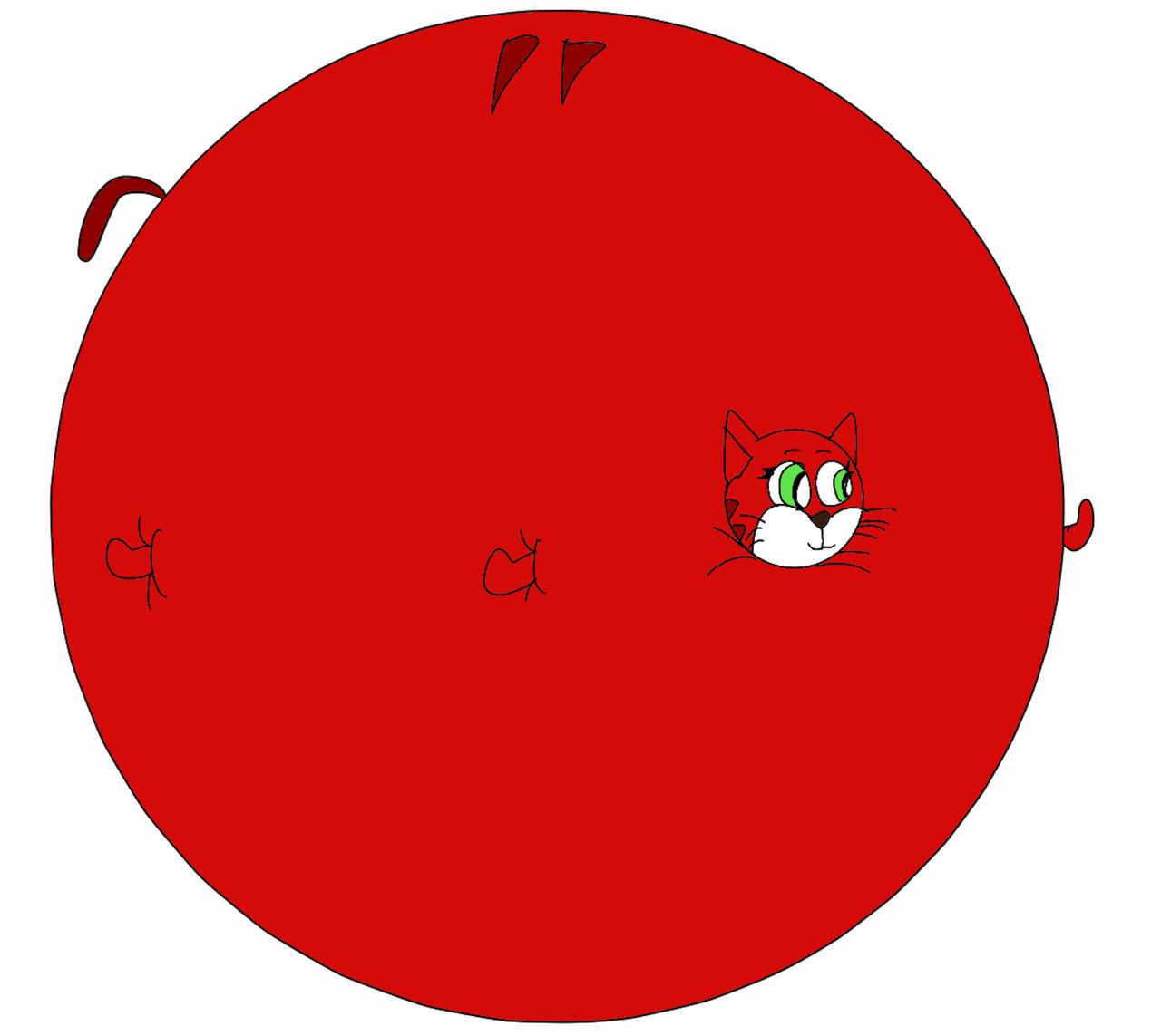 Holly The Cat Red Inflated by skyb2012 on DeviantArt