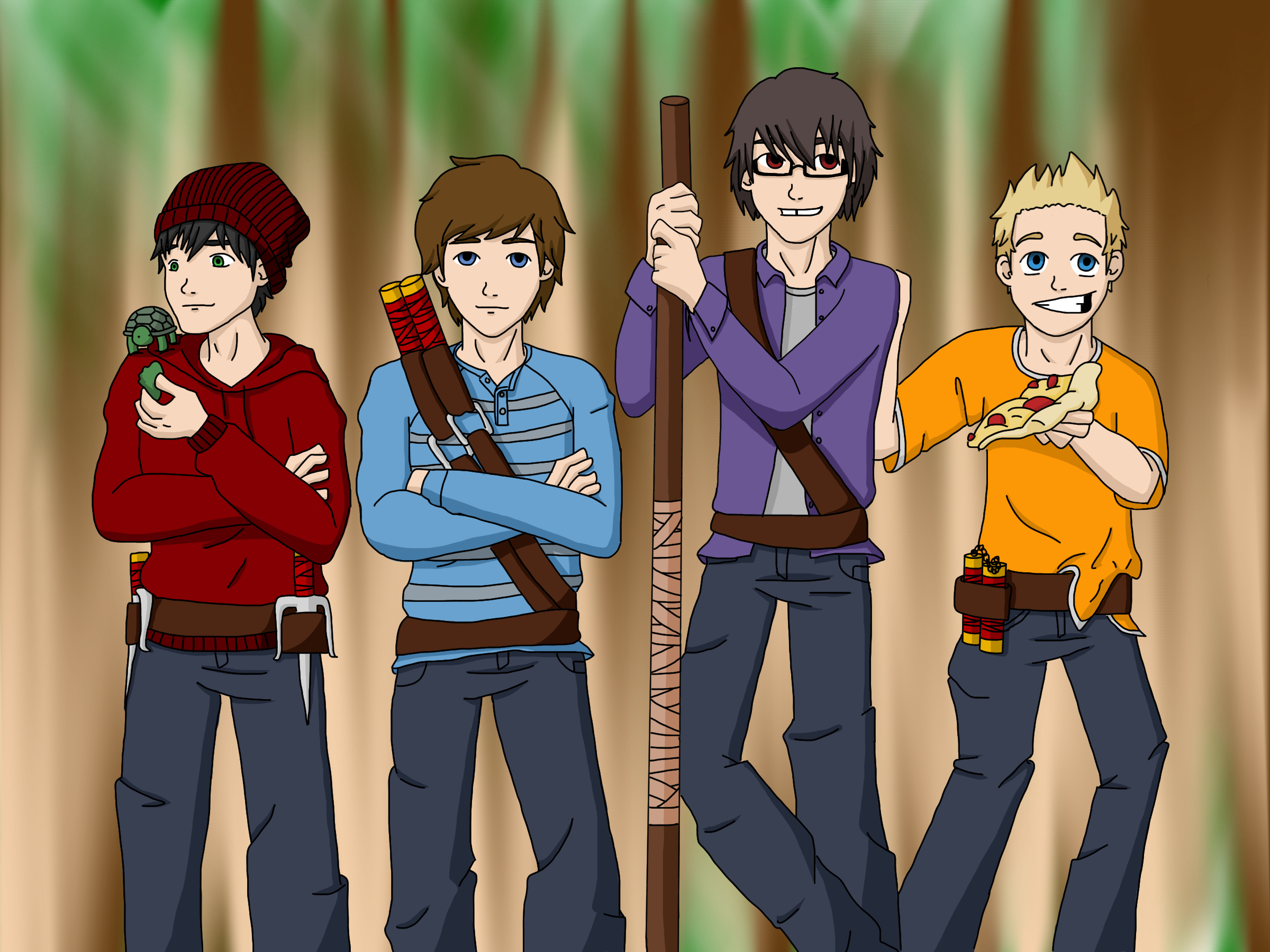 Tmnt Rise Ralph Humanized TMNT as Humans by AnonymousAvox on DeviantArt