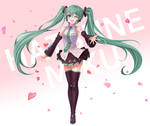 Hatsune Miku delivers her love! by Cerulea-blue