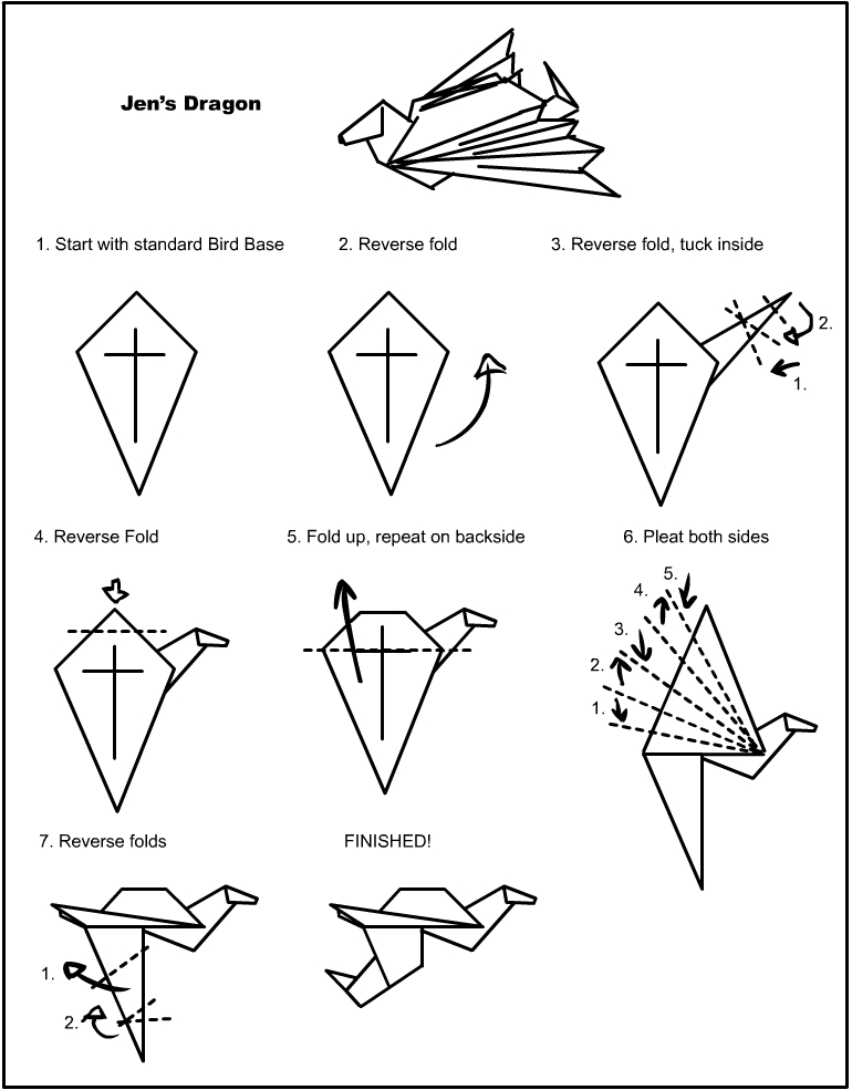 Jens Dragon Origami Instructions By Vampiratemace On