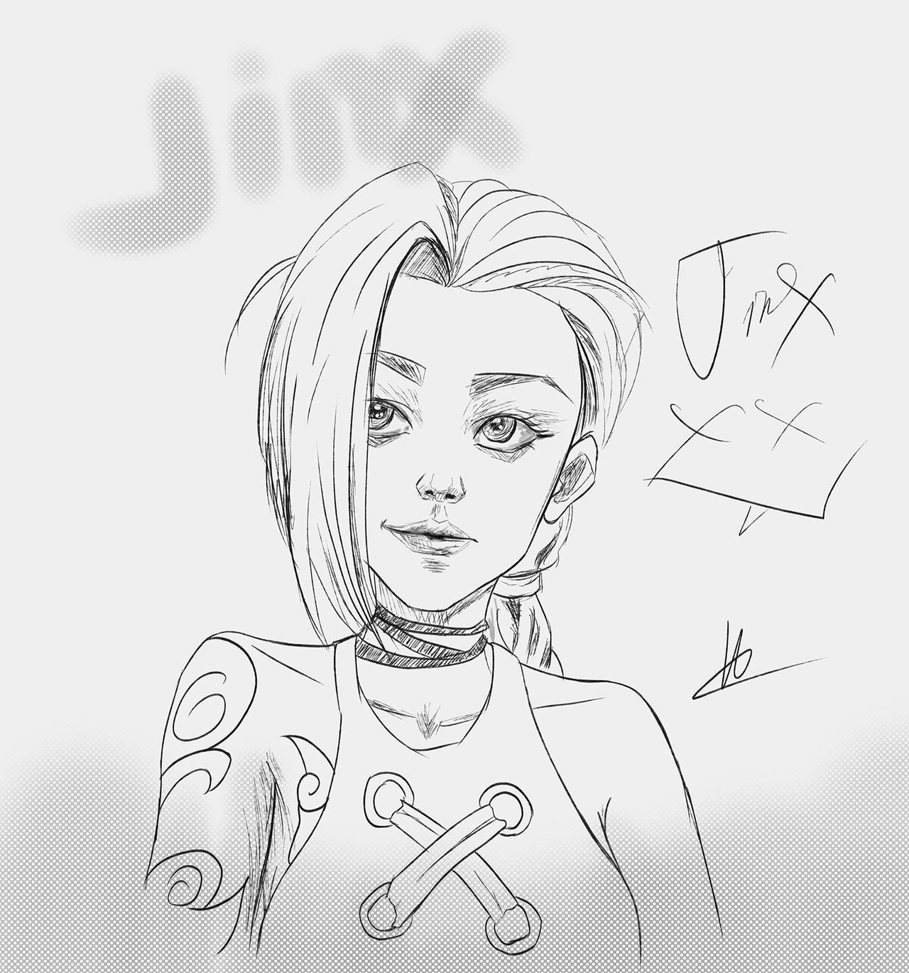 Fanart Jinx (line) by ViPepperye on DeviantArt