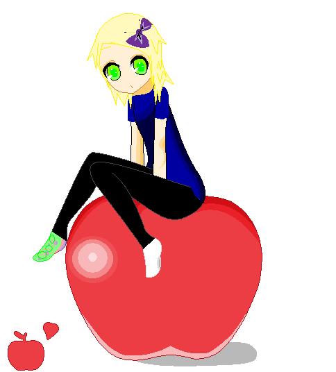 Me Sitten On An Apple