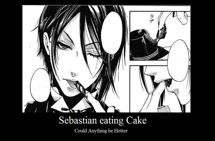 Sebastian eating Cake