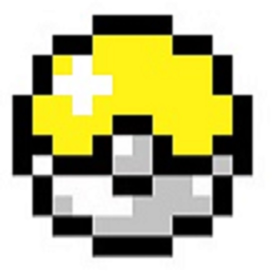 Pokeball Sprite Yellow - Grid Paint