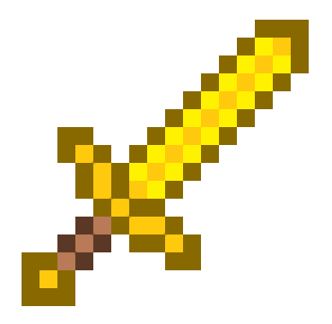  Gold Minecraft Sword, Official Minecraft Costume