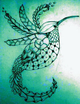 Zentangle Humming Bird