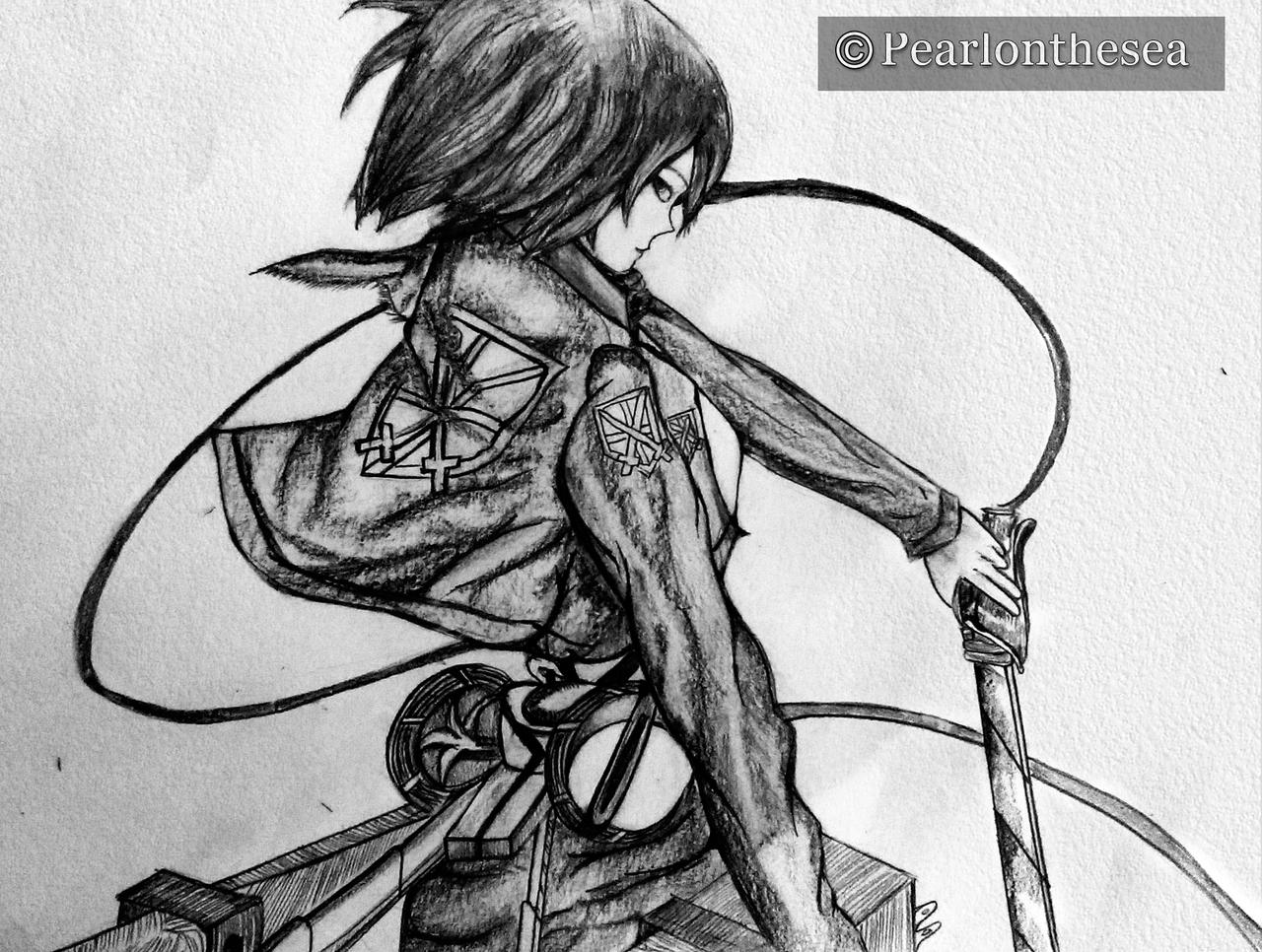images Mikasa Ackerman Pencil Attack On Titan Drawing attack on titan mikasa ackerman by