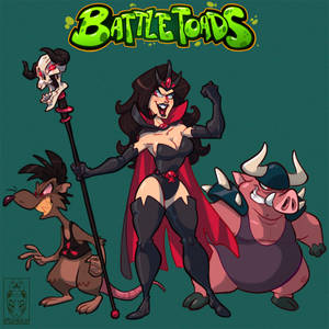 Battletoads/Dark Queen-morph style