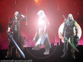 Dante, Altair and Geralt