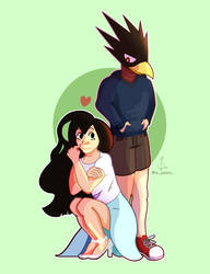 Tsuyu x Tokoyami - BNHA