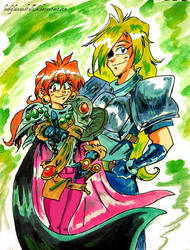 Lina and Gourry by LeahPlainAndTallish