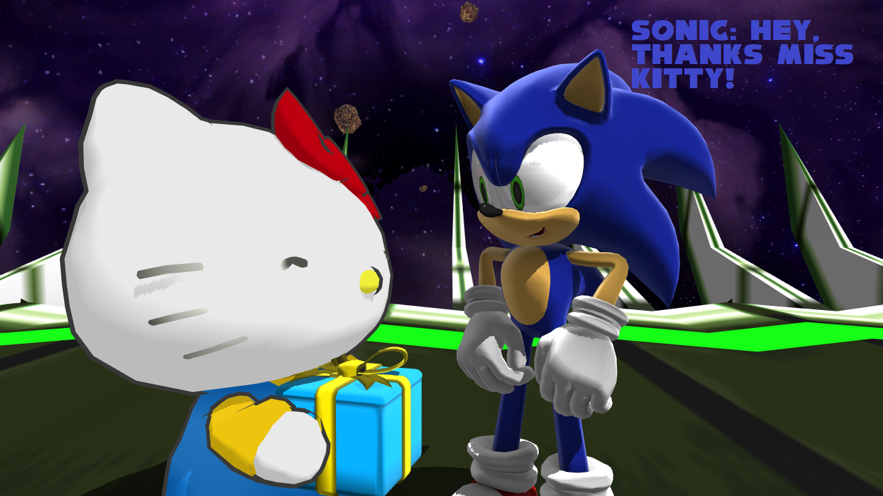 Sonic x top hello kitty